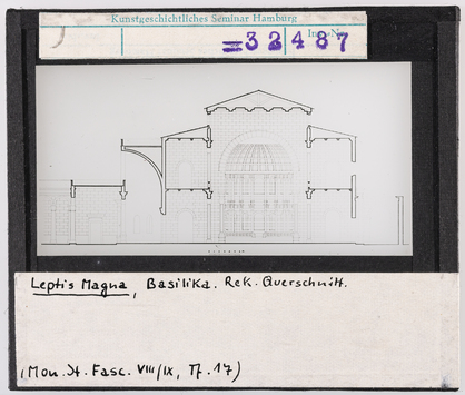 Vorschaubild Leptis Magna: Basilika, Querschnitt, Rekonstruktion 